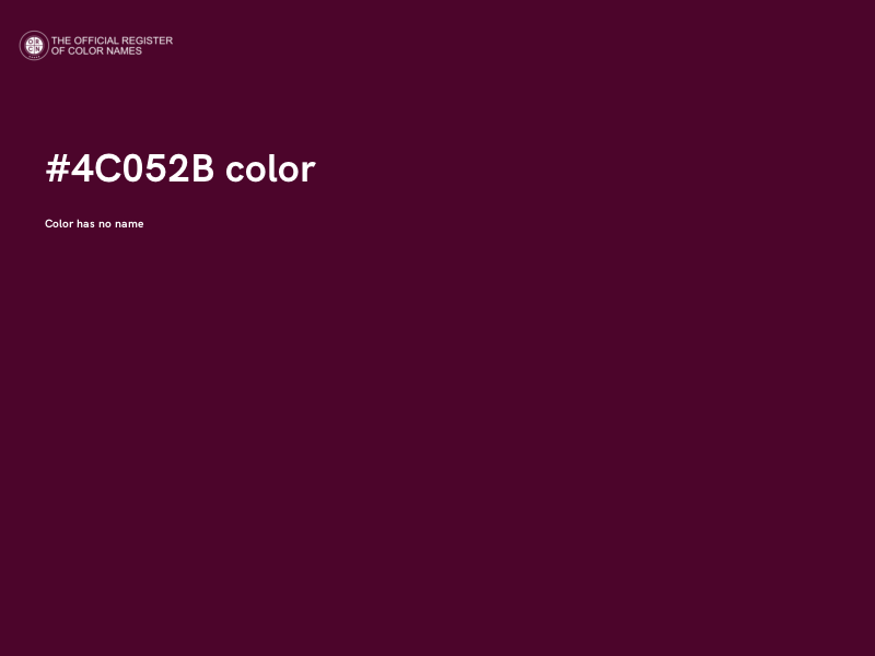 #4C052B color image