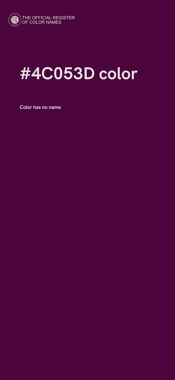 #4C053D color image