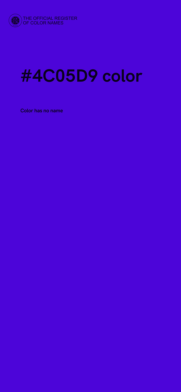 #4C05D9 color image
