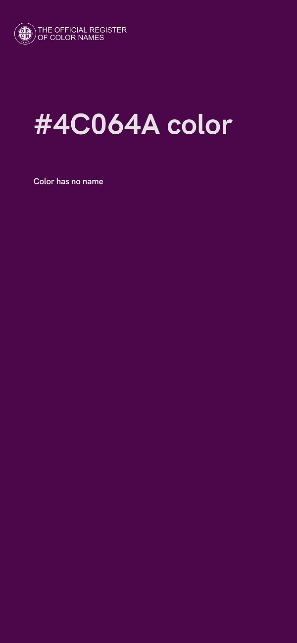 #4C064A color image