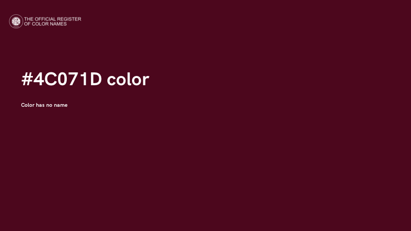 #4C071D color image