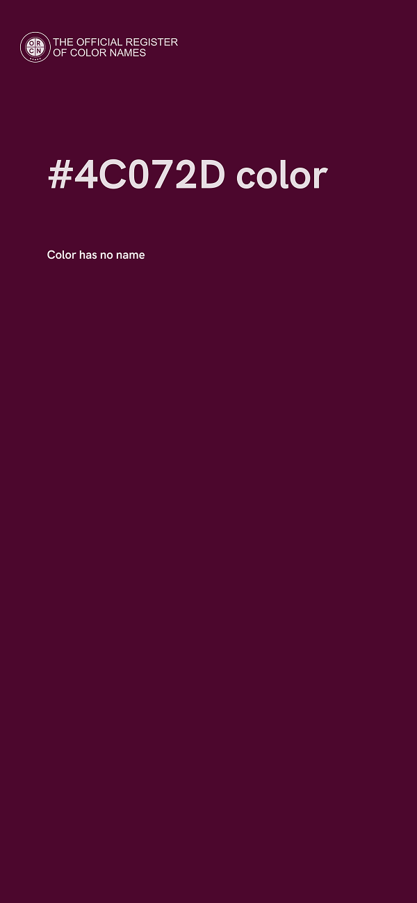 #4C072D color image