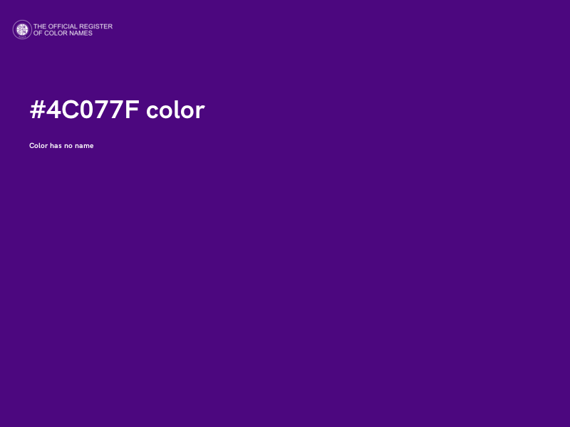 #4C077F color image
