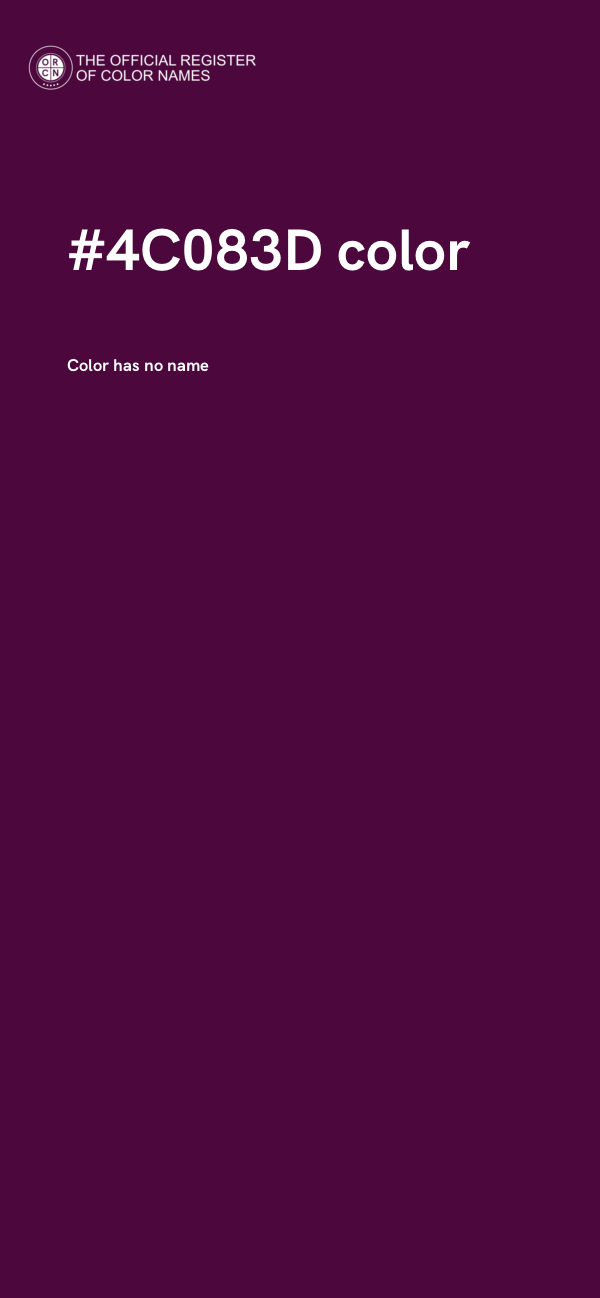 #4C083D color image