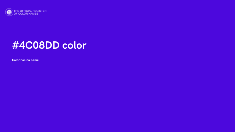 #4C08DD color image