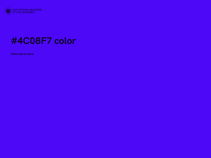 #4C08F7 color image