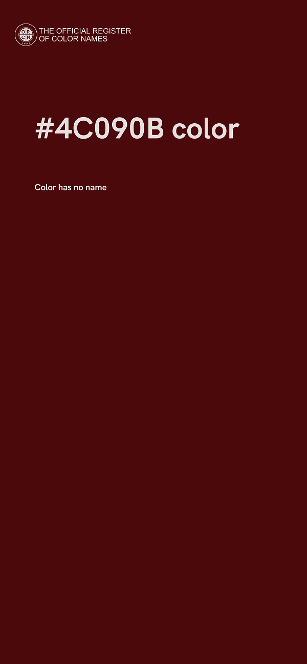 #4C090B color image