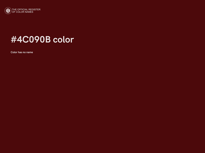 #4C090B color image