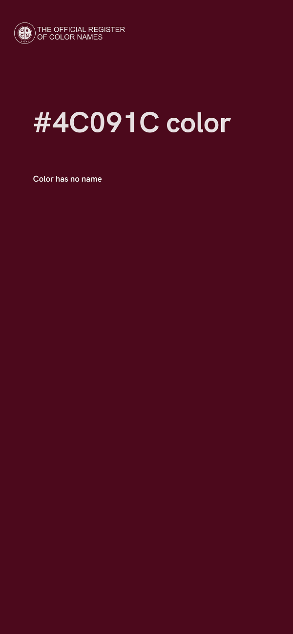 #4C091C color image