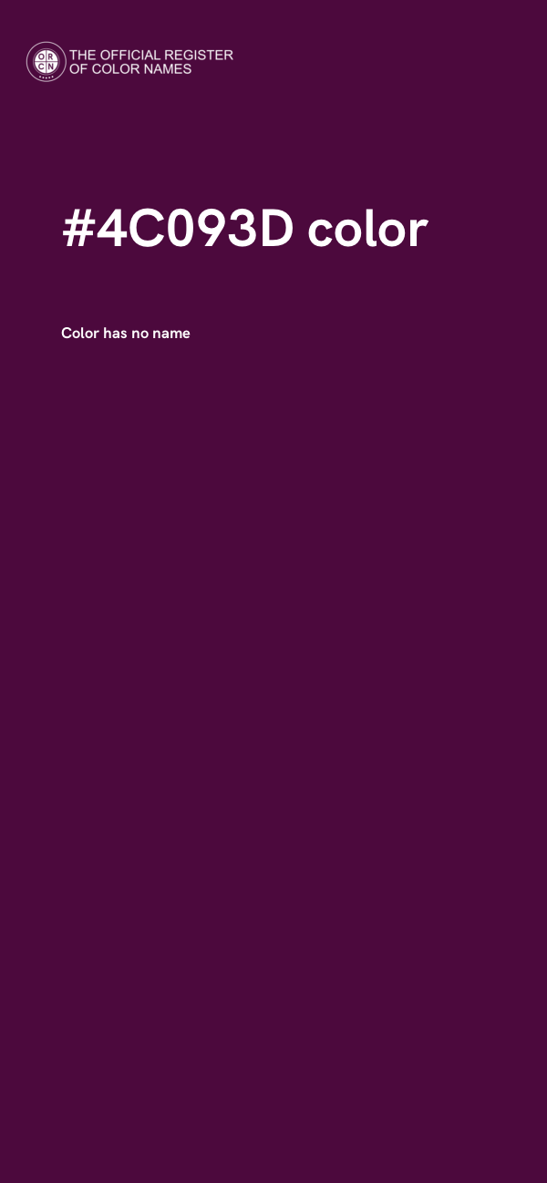 #4C093D color image
