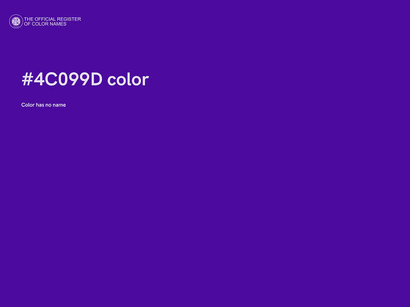 #4C099D color image