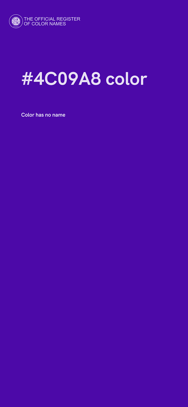 #4C09A8 color image
