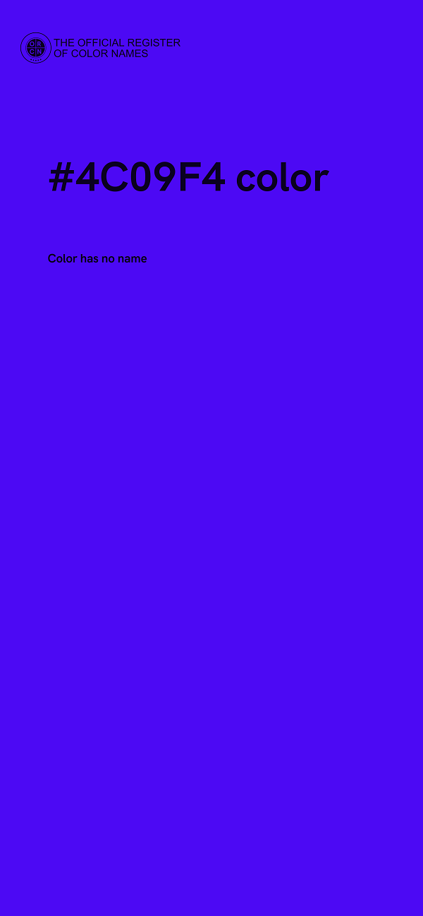 #4C09F4 color image