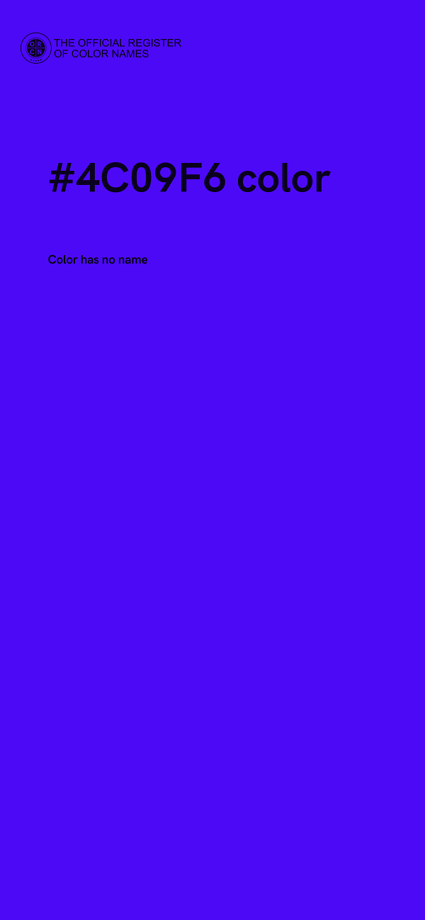 #4C09F6 color image