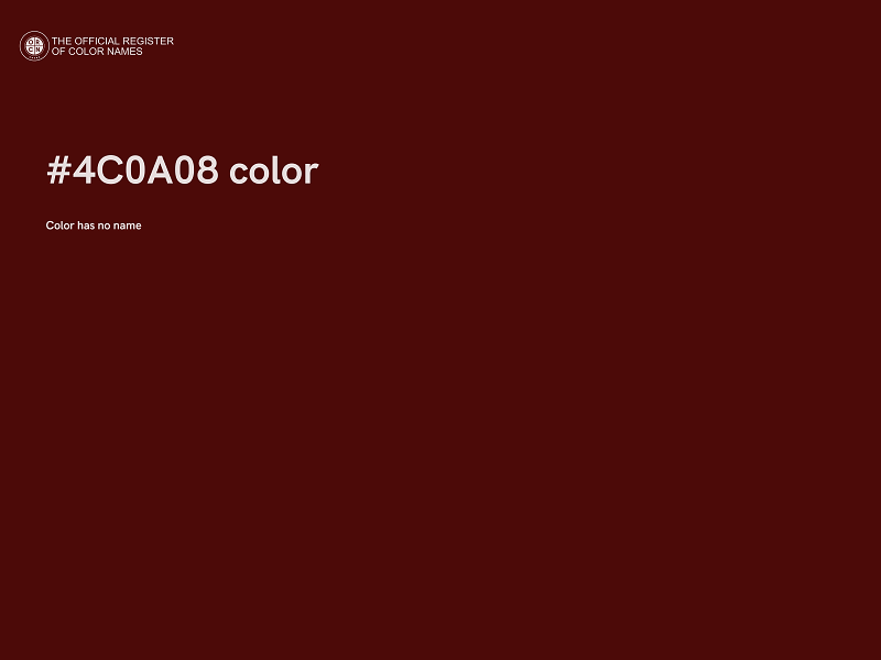 #4C0A08 color image