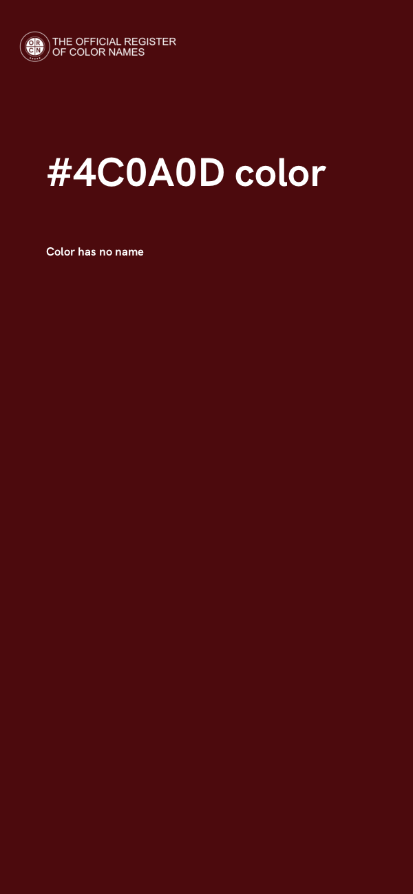 #4C0A0D color image