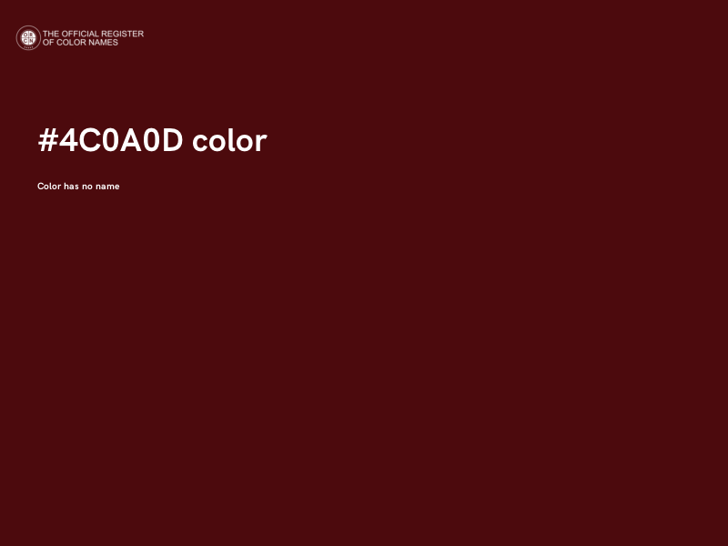 #4C0A0D color image
