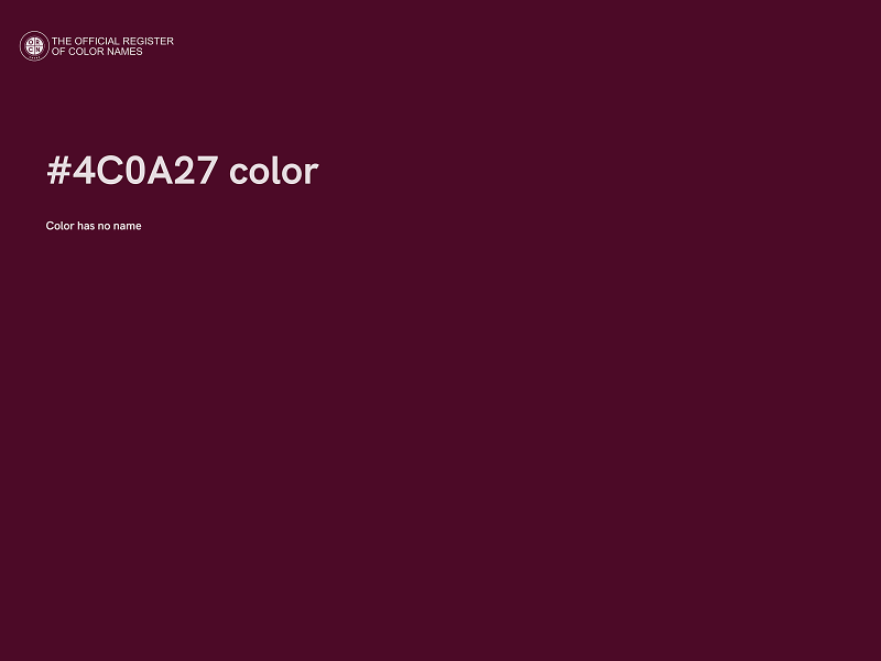 #4C0A27 color image
