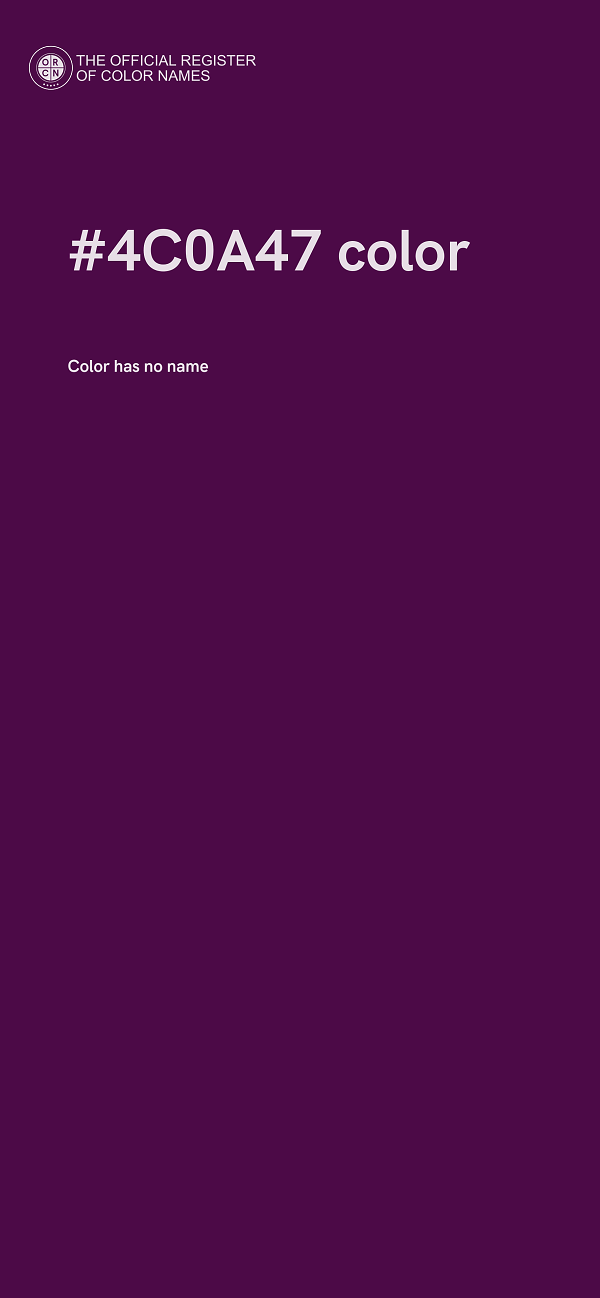 #4C0A47 color image