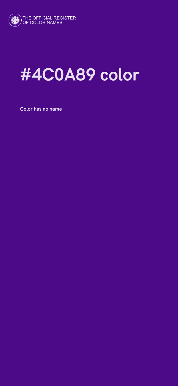 #4C0A89 color image