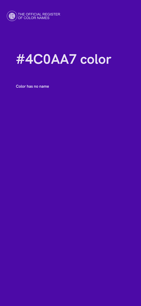 #4C0AA7 color image