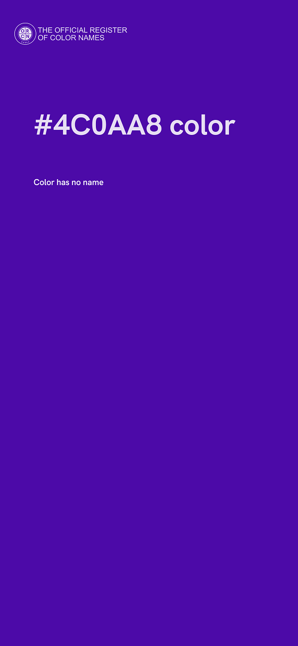 #4C0AA8 color image