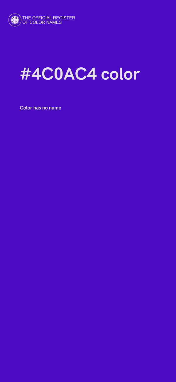 #4C0AC4 color image