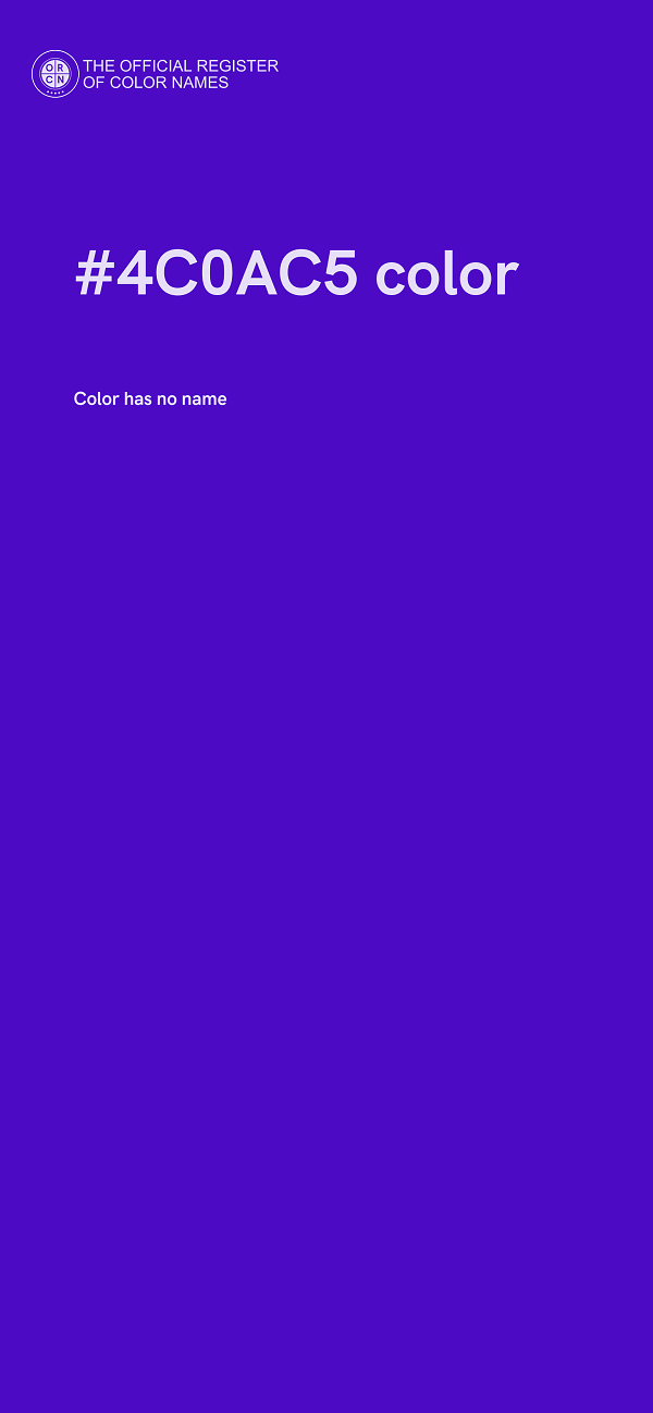 #4C0AC5 color image