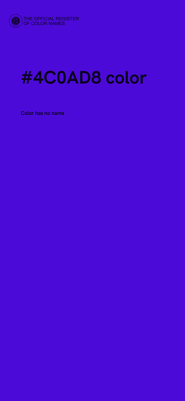 #4C0AD8 color image