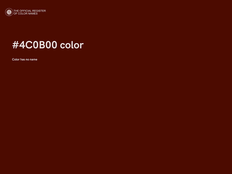 #4C0B00 color image