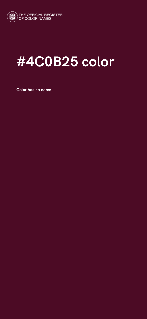 #4C0B25 color image