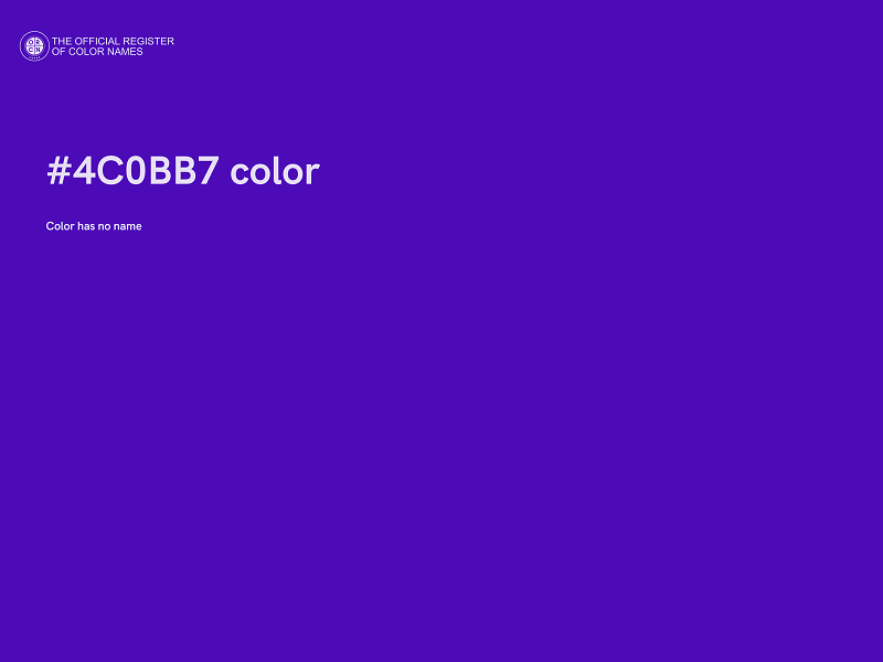 #4C0BB7 color image