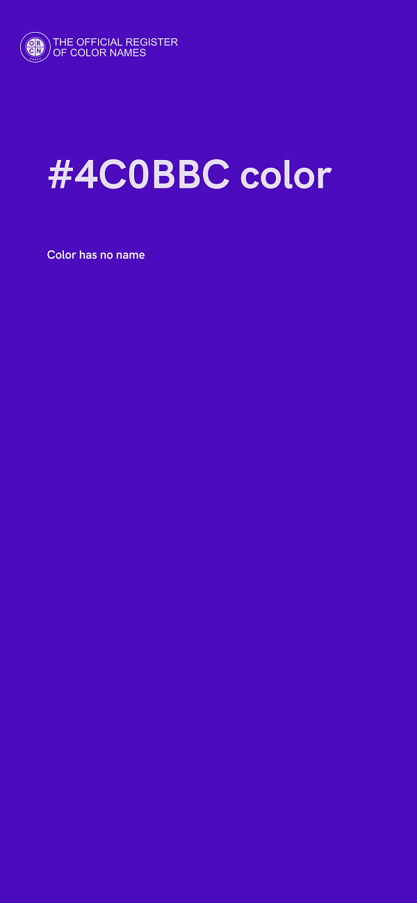 #4C0BBC color image