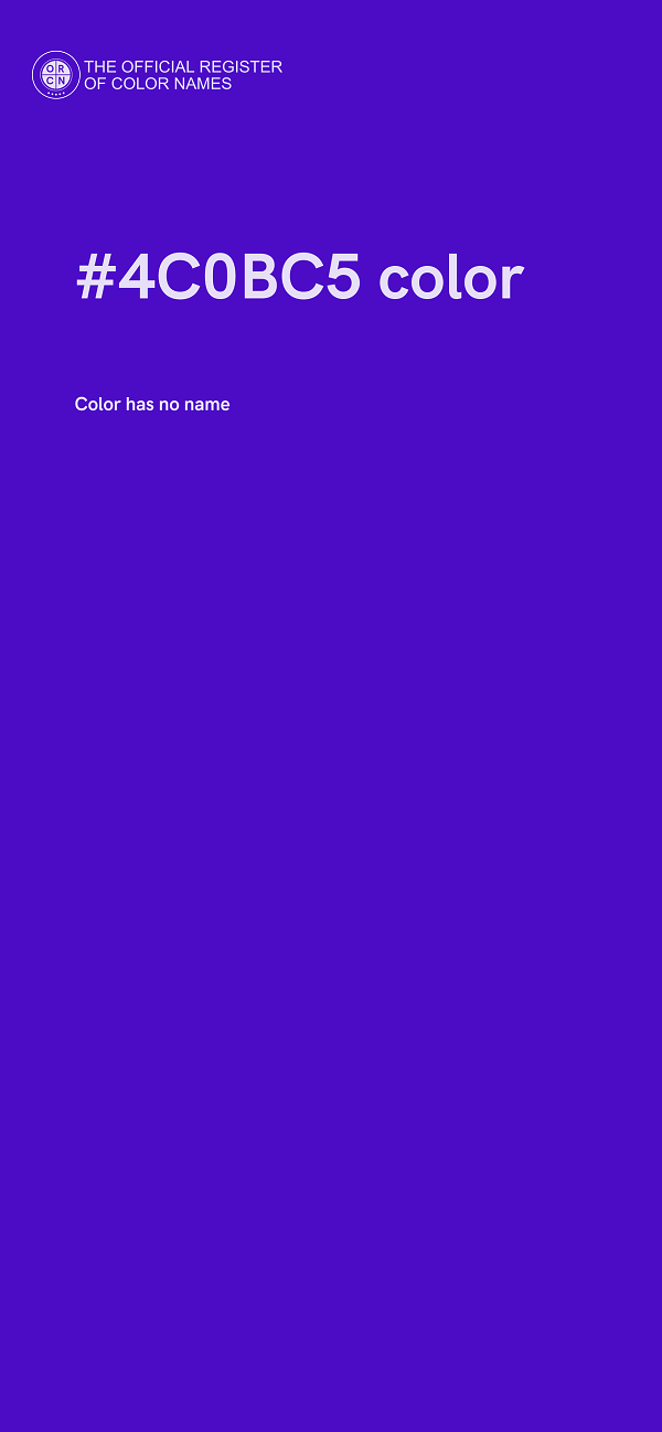 #4C0BC5 color image
