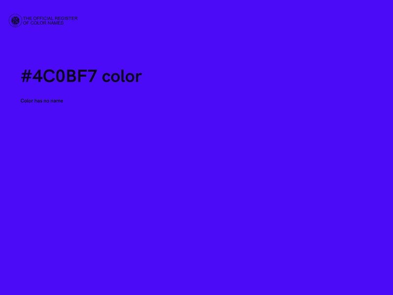#4C0BF7 color image
