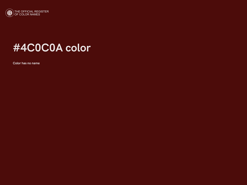 #4C0C0A color image