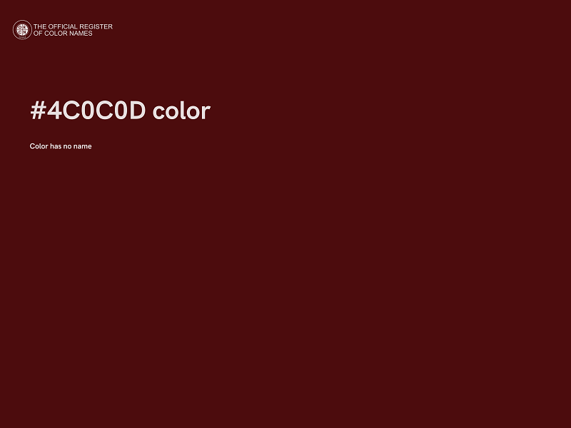 #4C0C0D color image
