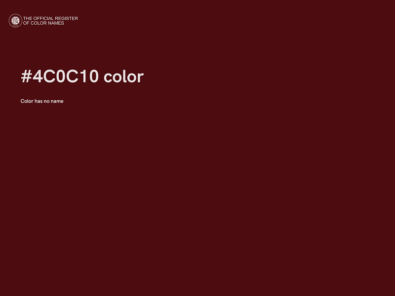 #4C0C10 color image