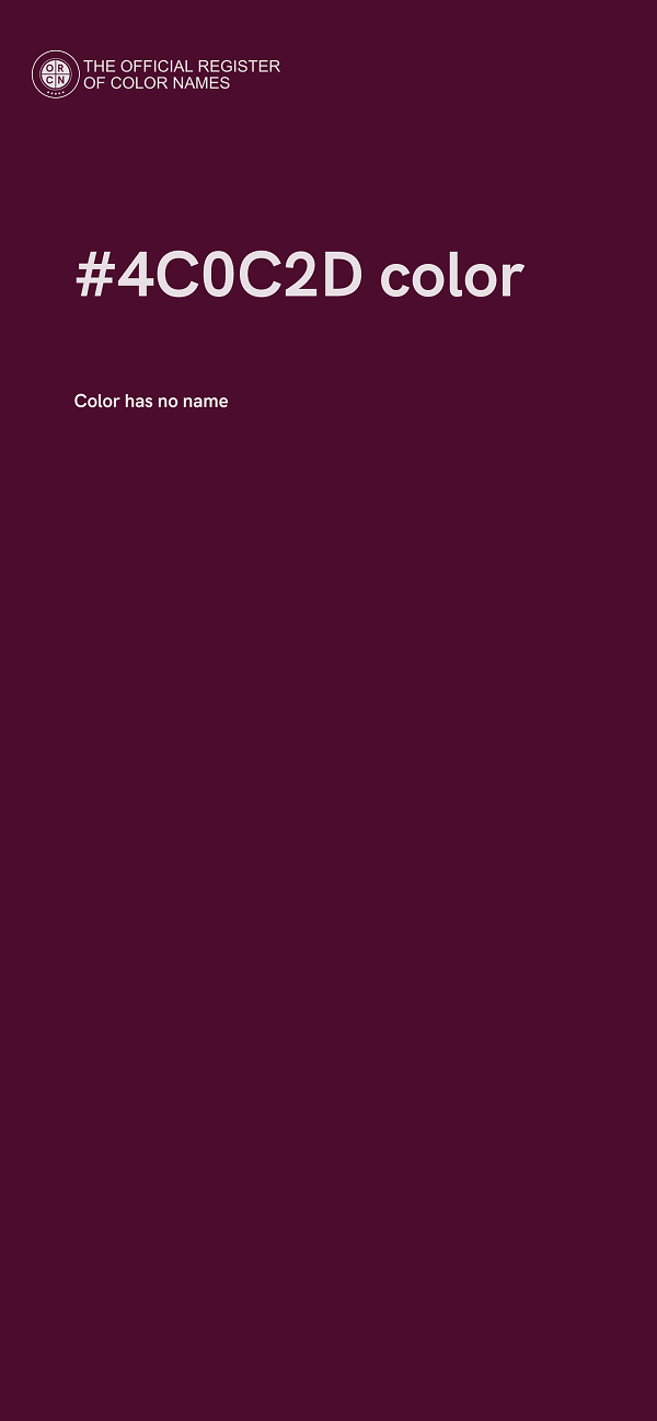 #4C0C2D color image