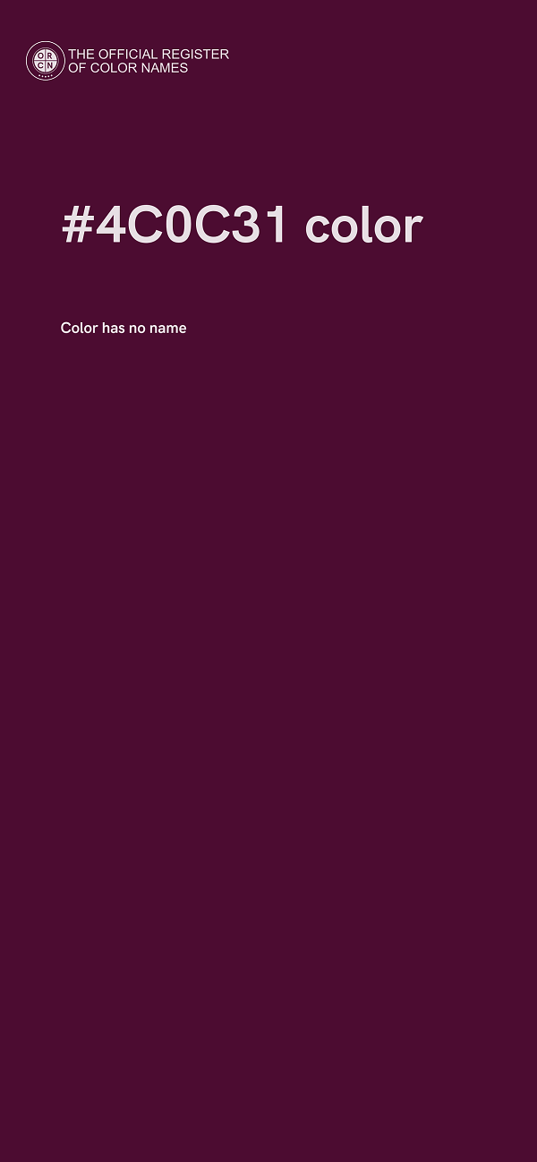 #4C0C31 color image