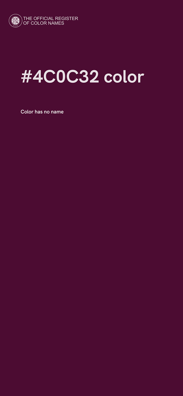 #4C0C32 color image