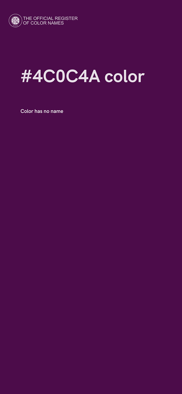 #4C0C4A color image