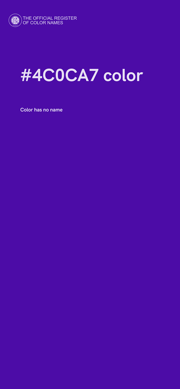 #4C0CA7 color image