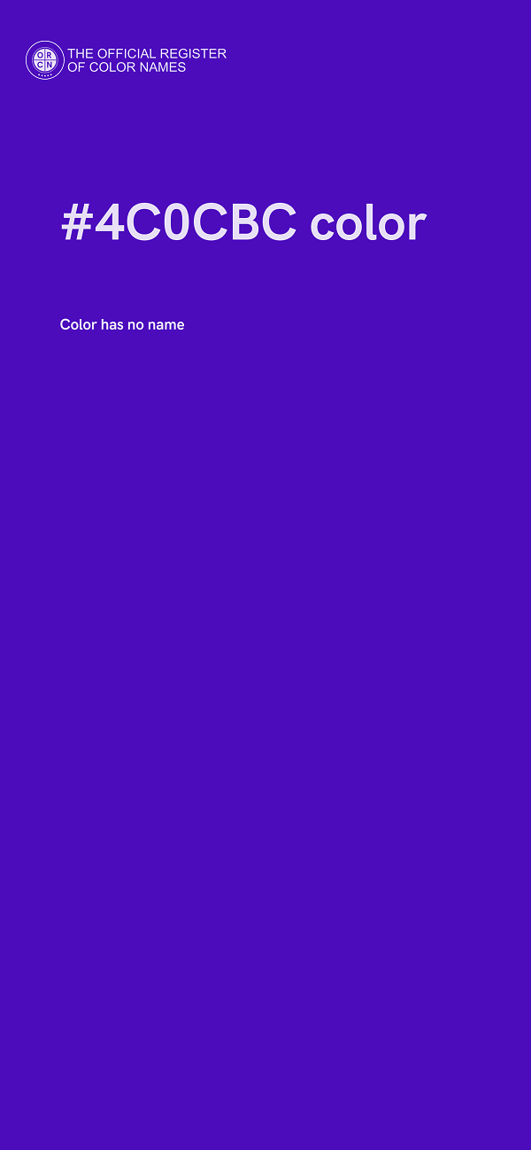 #4C0CBC color image
