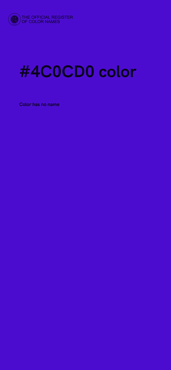 #4C0CD0 color image