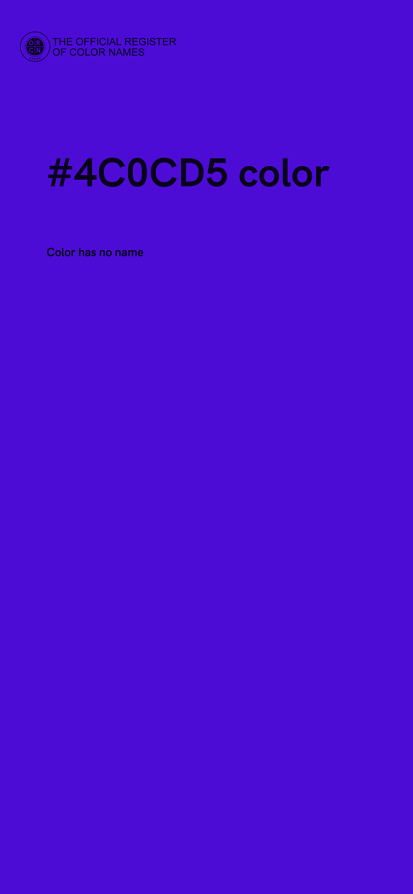 #4C0CD5 color image