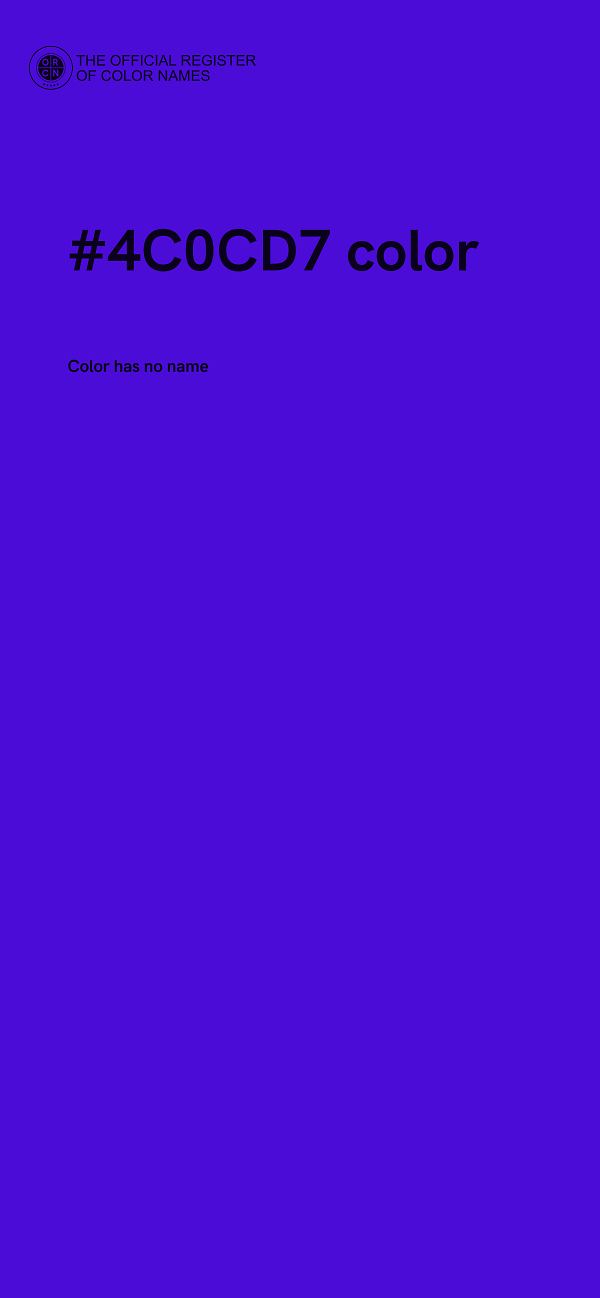 #4C0CD7 color image
