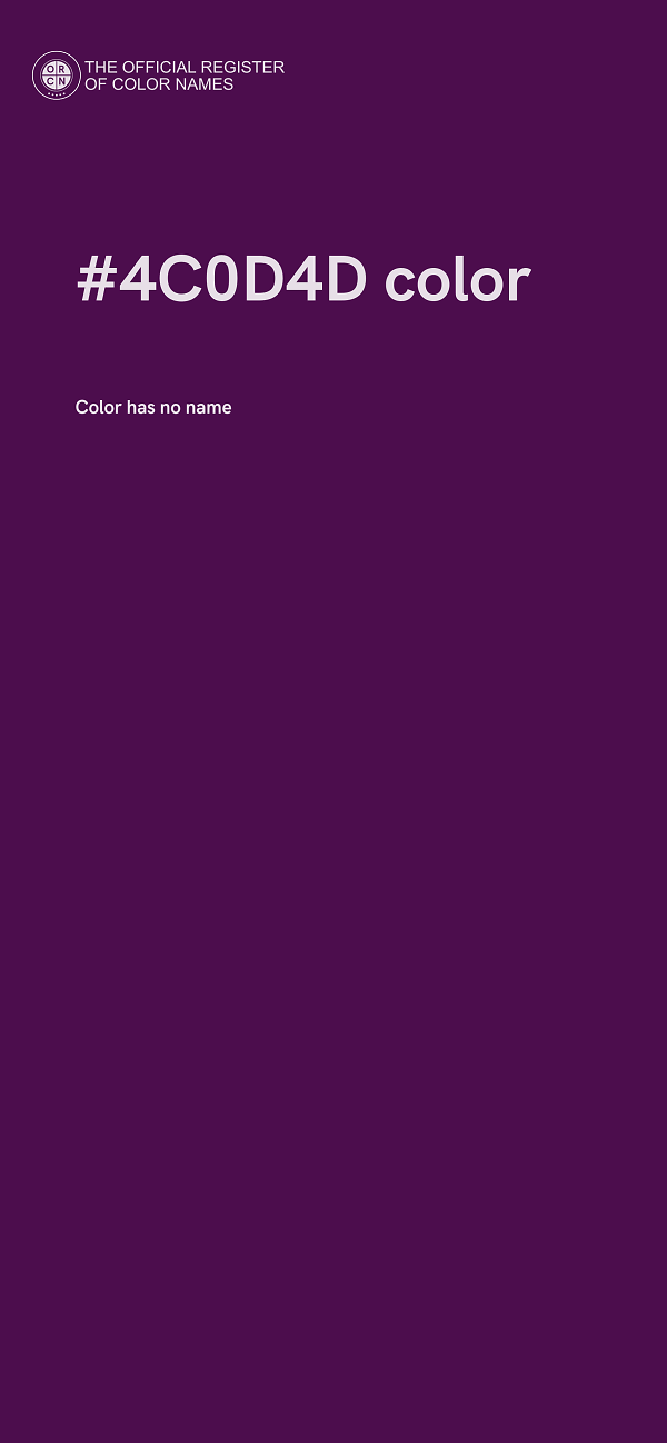 #4C0D4D color image