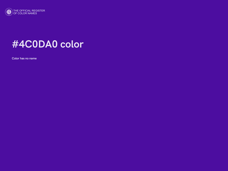 #4C0DA0 color image