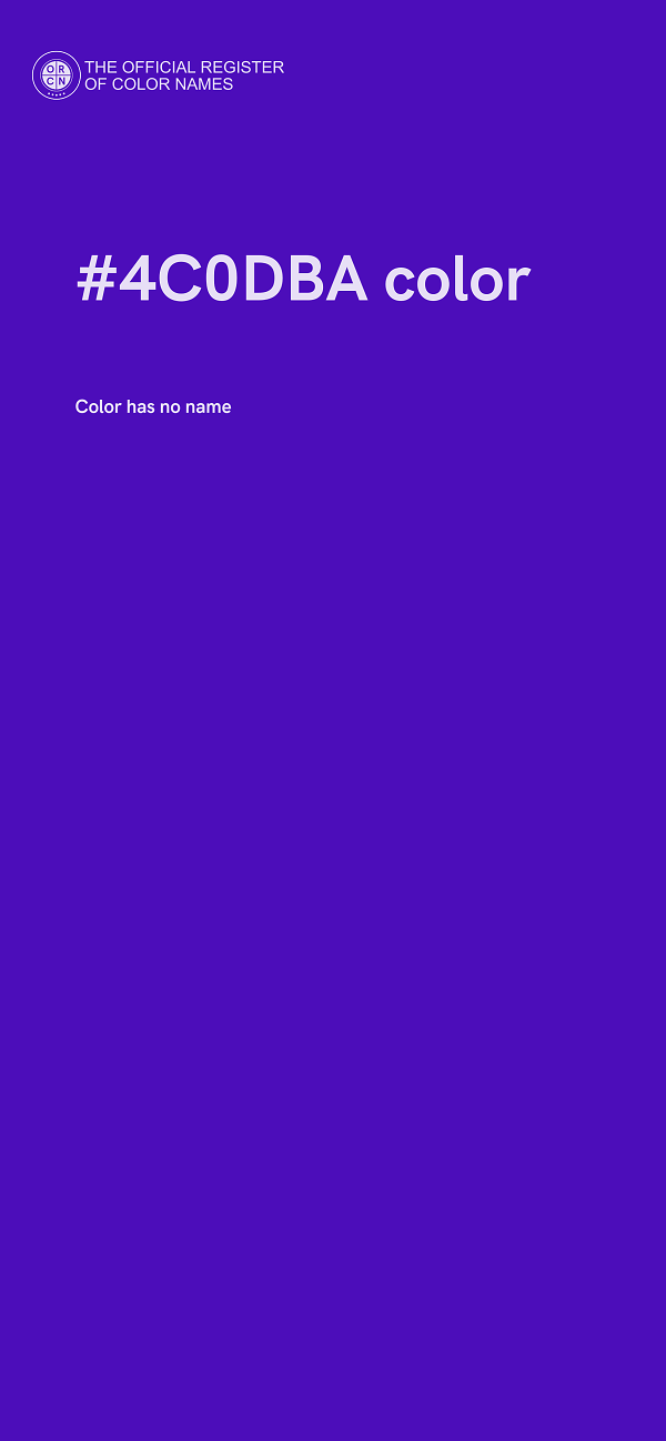 #4C0DBA color image